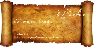 Üveges Lenke névjegykártya